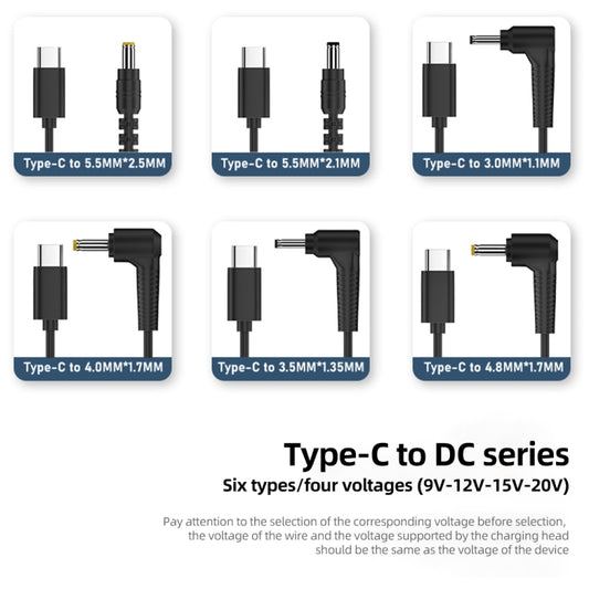 9V 5.5 x 2.5mm DC Power to Type-C Adapter Cable by bashfashion