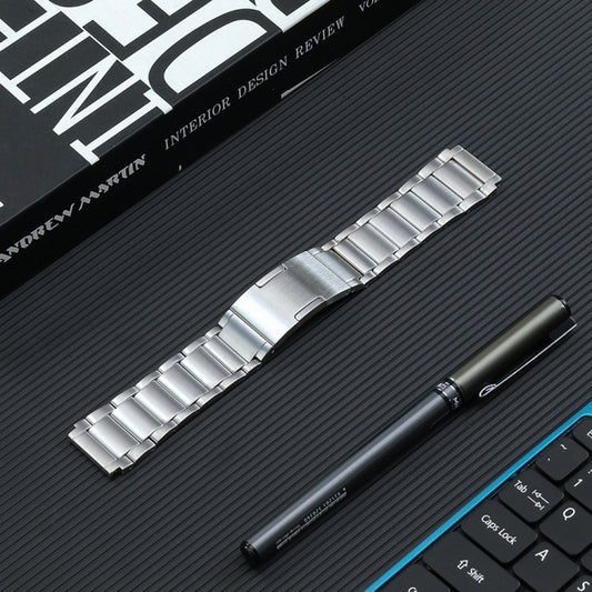 For Huawei Watch 4 Pro/GT3/GT2 Porsche Ver 22mm Three Strains HW Buckle Titanium Steel Watch Band(Silver) by bashfashion