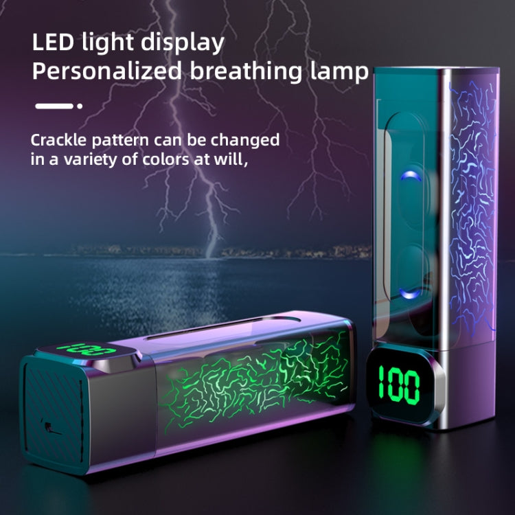 E50 Colorful Light Intelligent Digital Display Bluetooth Earphones by bashfashion