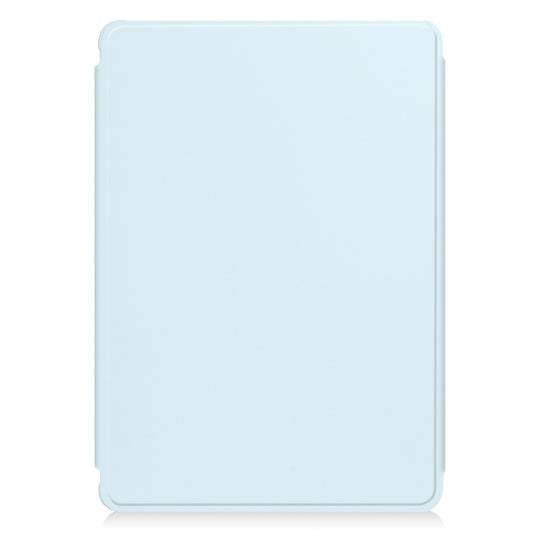 For Samsung Galaxy Tab A9+ 360 Rotation Transparent Smart Leather Case with Keyboard(Sky Blue) by bashfashion
