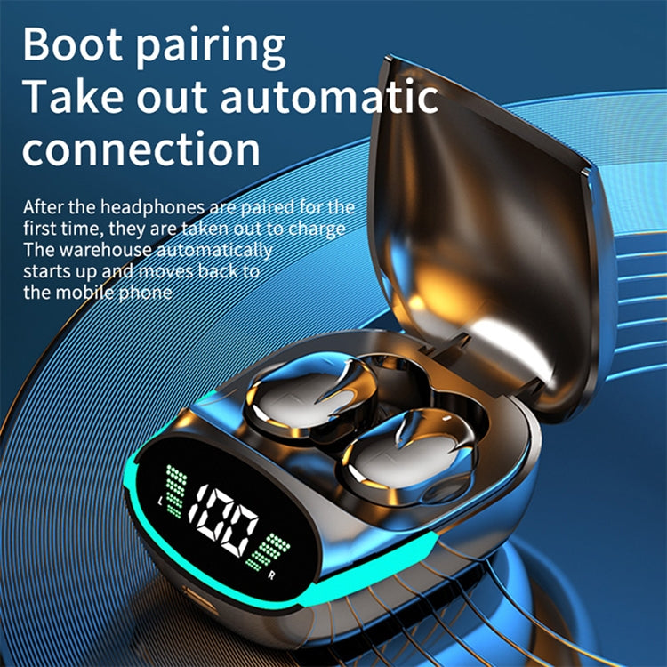 TG06 HIFI Level Intelligent Digital Display V5.1 Bluetooth Earphones(Black) by bashfashion
