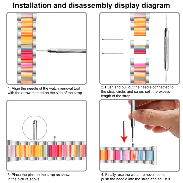 For Samsung Galaxy Watch 6 / 6 Classic Three Bead Resin Metal Watch Band(Black Brown) by bashfashion