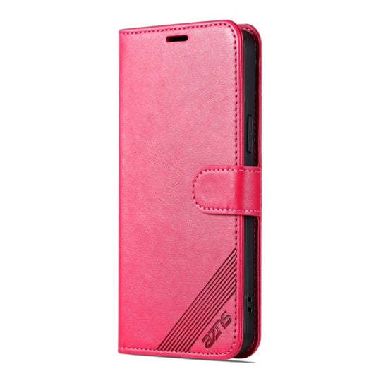 For iPhone 15 AZNS Sheepskin Texture Flip Leather Phone Case(Red) by AZNS