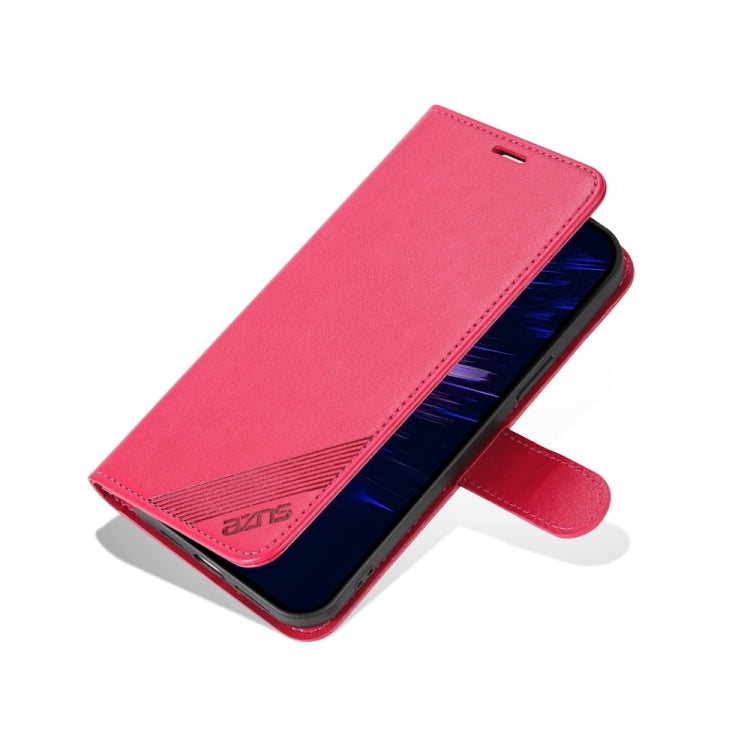 For iPhone 15 Plus AZNS Sheepskin Texture Flip Leather Phone Case(Red) by AZNS