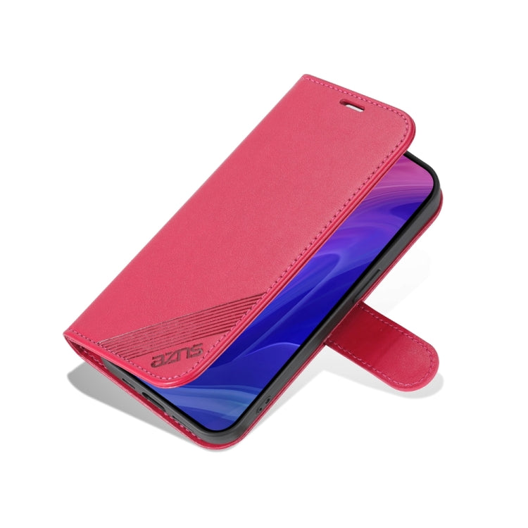 For iPhone 15 Pro AZNS Sheepskin Texture Flip Leather Phone Case(Red) by AZNS