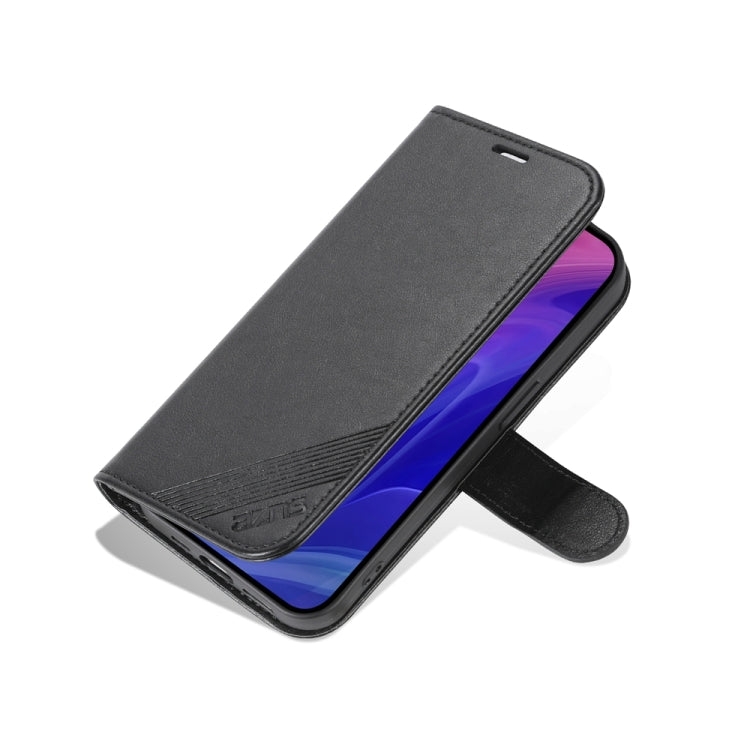 For iPhone 15 Pro Max AZNS Sheepskin Texture Flip Leather Phone Case(Black) by AZNS