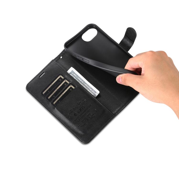 For iPhone 16e AZNS Sheepskin Texture Flip Leather Phone Case(Black) by AZNS