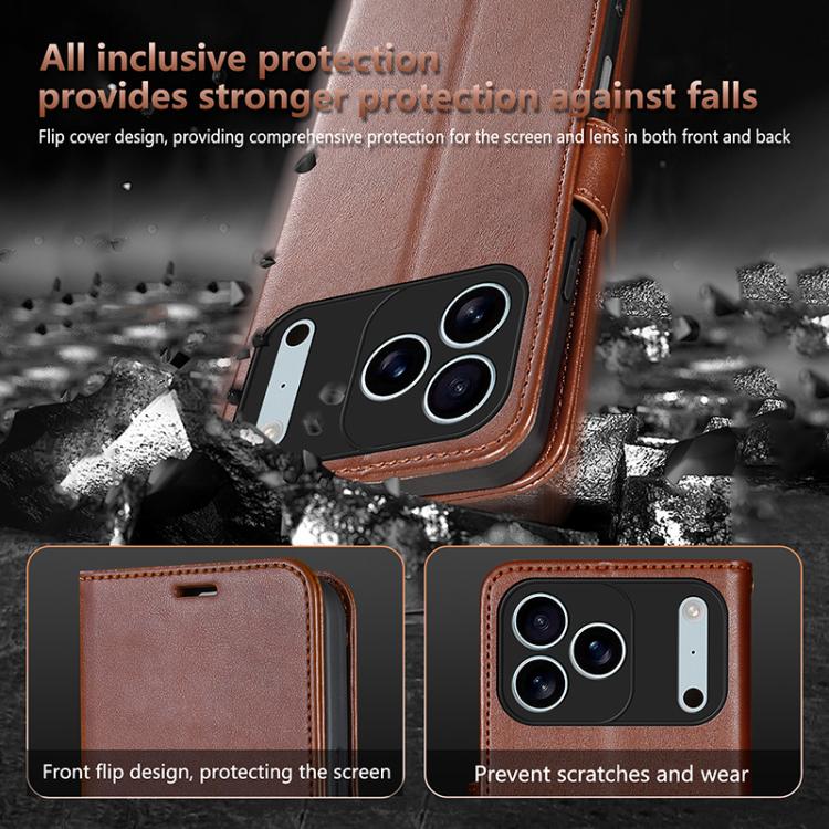 For iPhone 17 Pro AZNS Sheepskin Texture Flip Leather Phone Case(Red) by AZNS