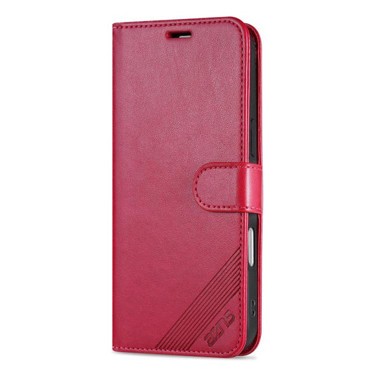 For iPhone 17 AZNS Sheepskin Texture Flip Leather Phone Case(Red) by AZNS