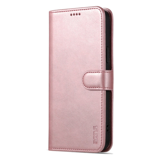 For iPhone 15 Plus AZNS Skin Feel Calf Texture Flip Leather Phone Case(Rose Gold) by AZNS