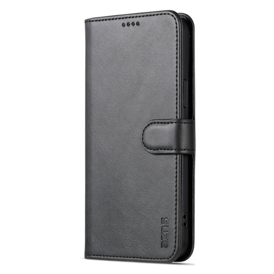 For iPhone 15 Plus AZNS Skin Feel Calf Texture Flip Leather Phone Case(Black) by AZNS