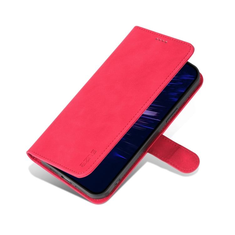 For iPhone 15 AZNS Skin Feel Calf Texture Flip Leather Phone Case(Red) by AZNS