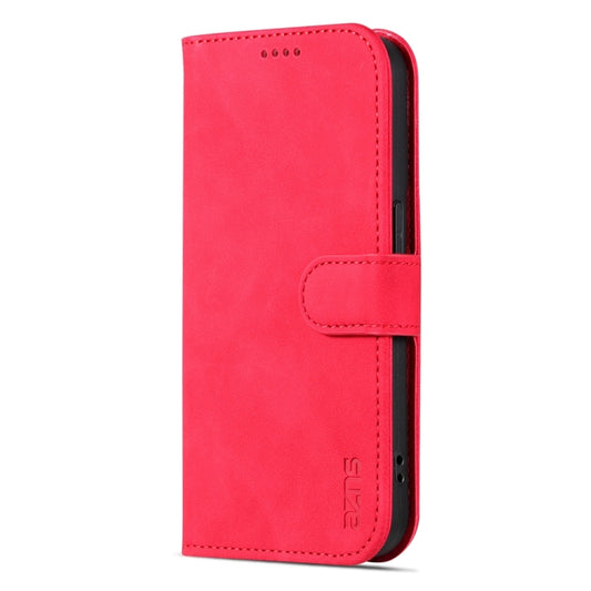 For iPhone 15 Pro AZNS Skin Feel Calf Texture Flip Leather Phone Case(Red) by AZNS