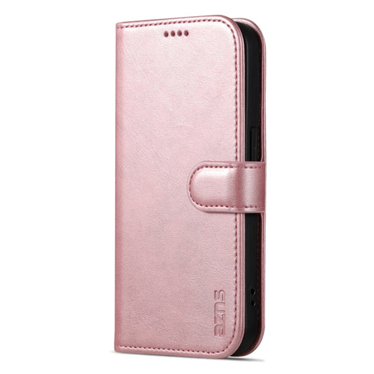 For iPhone 15 Pro Max AZNS Skin Feel Calf Texture Flip Leather Phone Case(Rose Gold) by AZNS
