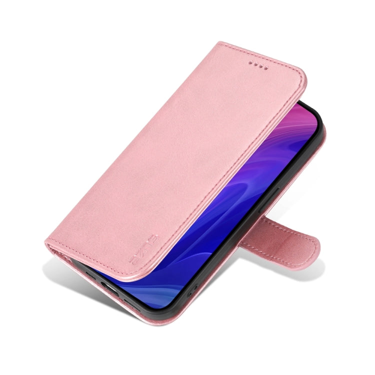 For iPhone 15 Pro Max AZNS Skin Feel Calf Texture Flip Leather Phone Case(Rose Gold) by AZNS