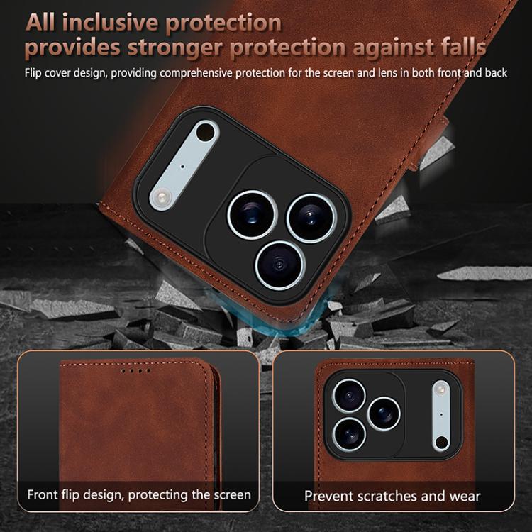 For iPhone 17 Pro Max AZNS Skin Feel Calf Texture Flip Leather Phone Case(Black) by AZNS