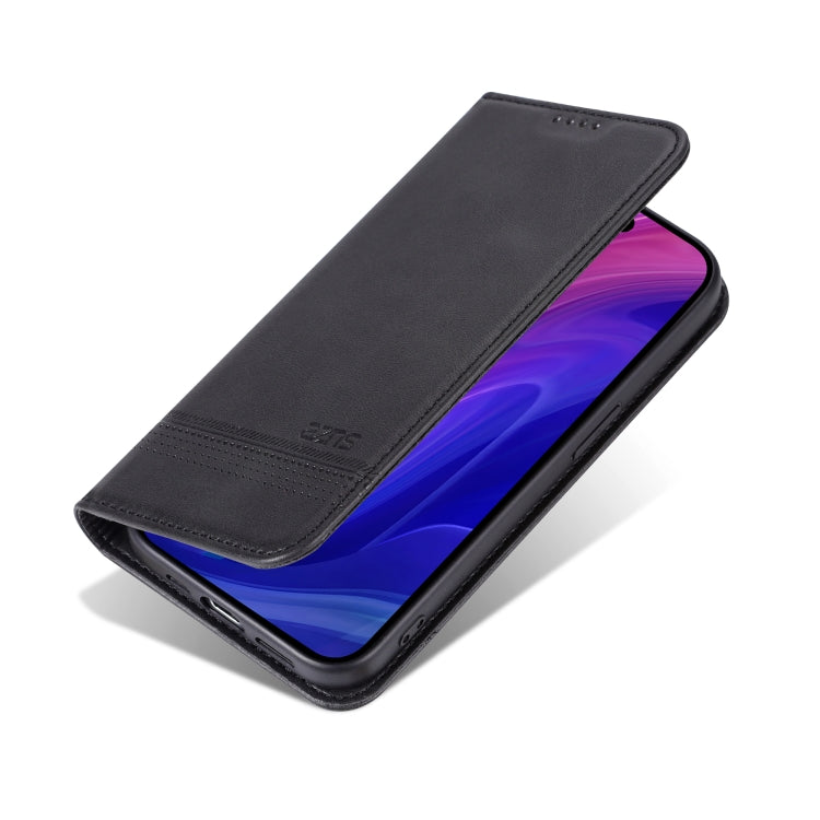 For iPhone 16 Pro AZNS Magnetic Calf Texture Flip Leather Phone Case(Black) by AZNS