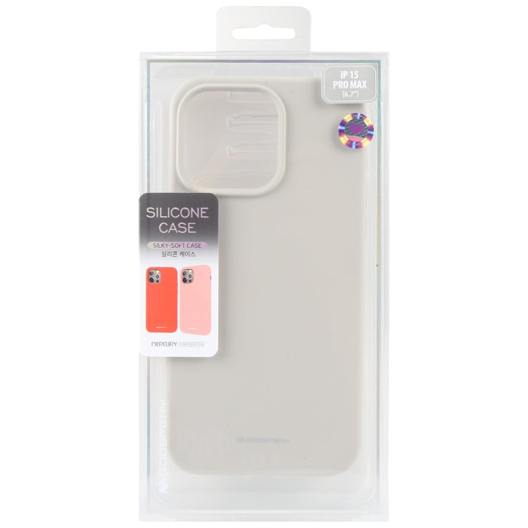 For iPhone 15 Pro GOOSPERY SILICONE Silky Soft TPU Phone Case(White) by GOOSPERY
