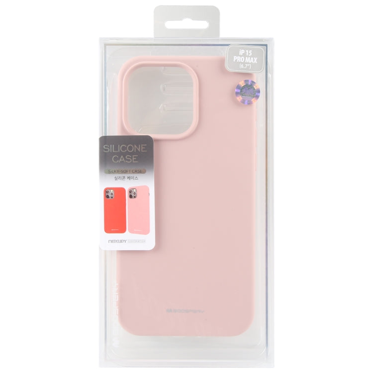 For iPhone 15 Pro GOOSPERY SILICONE Silky Soft TPU Phone Case(Pink) by GOOSPERY