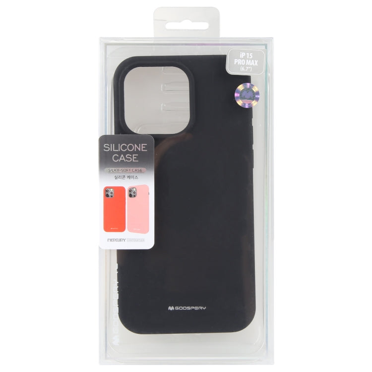 For iPhone 15 Pro GOOSPERY SILICONE Silky Soft TPU Phone Case(Black) by GOOSPERY