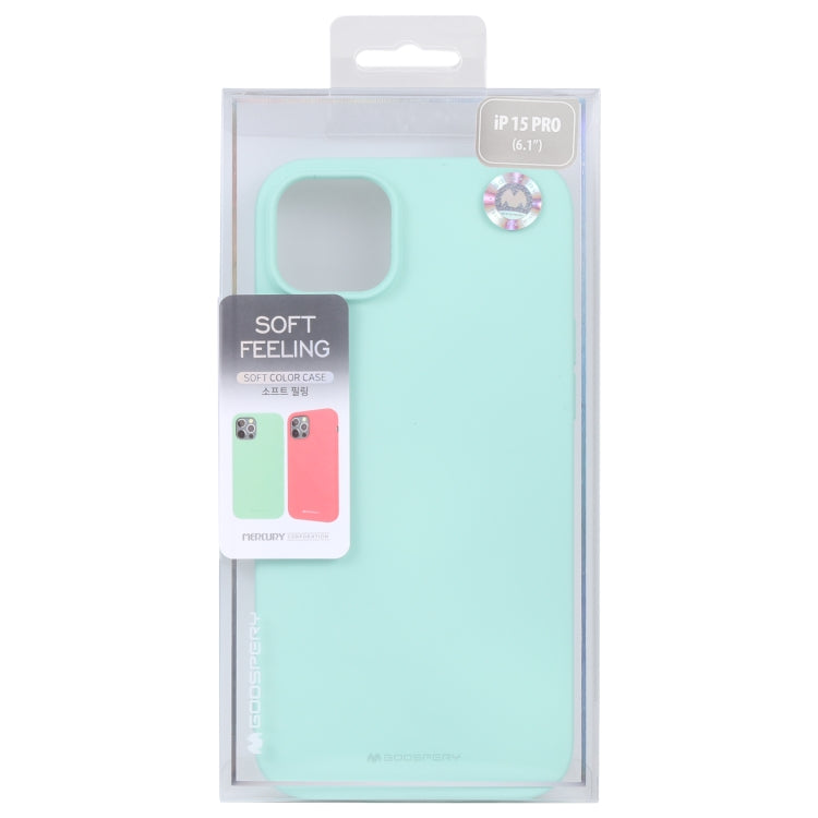 For iPhone 15 Pro Max GOOSPERY SOFT FEELING Liquid TPU Soft Phone Case(Mint Green) by GOOSPERY