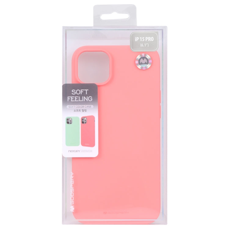 For iPhone 15 Pro GOOSPERY SOFT FEELING Liquid TPU Soft Phone Case(Pink) by GOOSPERY