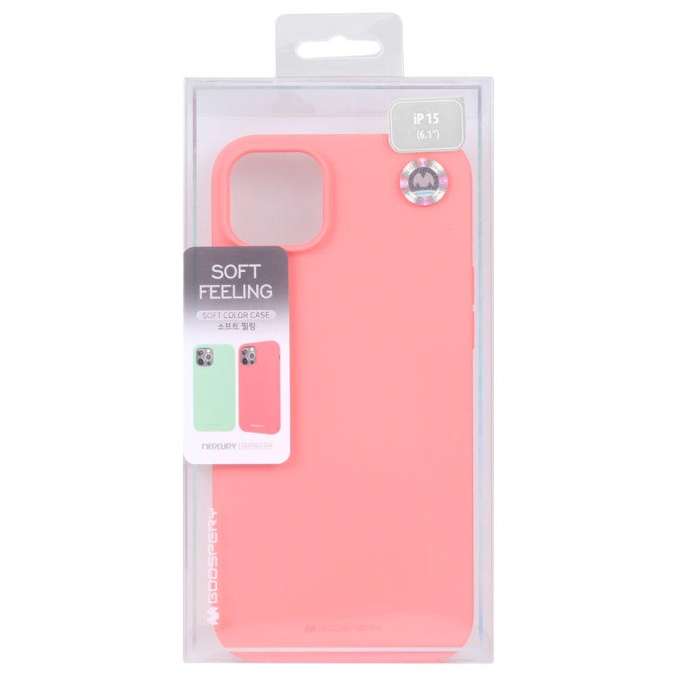 For iPhone 15 Plus GOOSPERY SOFT FEELING Liquid TPU Soft Phone Case(Pink) by GOOSPERY