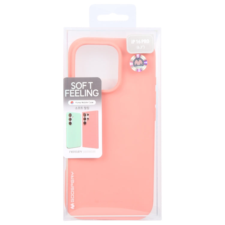 For iPhone 16 Pro GOOSPERY SOFT FEELING Liquid TPU Soft Phone Case(Pink) by GOOSPERY