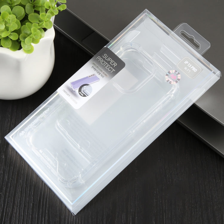 For iPhone 15 Pro MERCURY GOOSPERY SUPER Four-Corner Shockproof TPU Phone Case(Transparent) by GOOSPERY