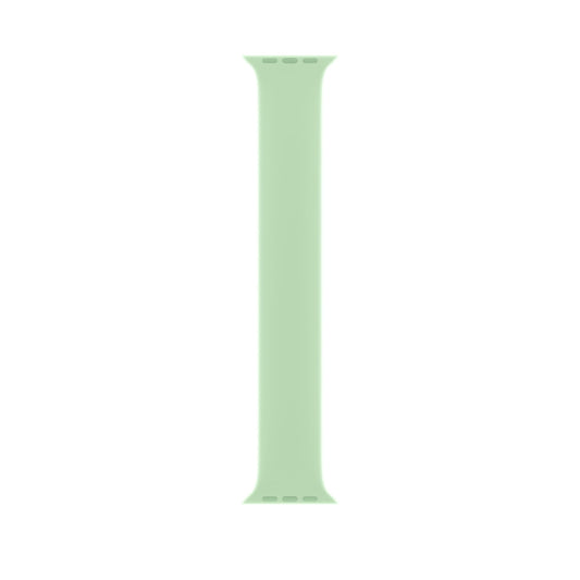 For Apple Watch Ultra 49mm&Watch Ultra 2 49mm / Series 9&8&7 45mm / SE 3&SE 2&6&SE&5&4 44mm / 3&2&1 42mm Solid Color Elastic Silicone Watch Band, Size:M 143mm (Green) by bashfashion