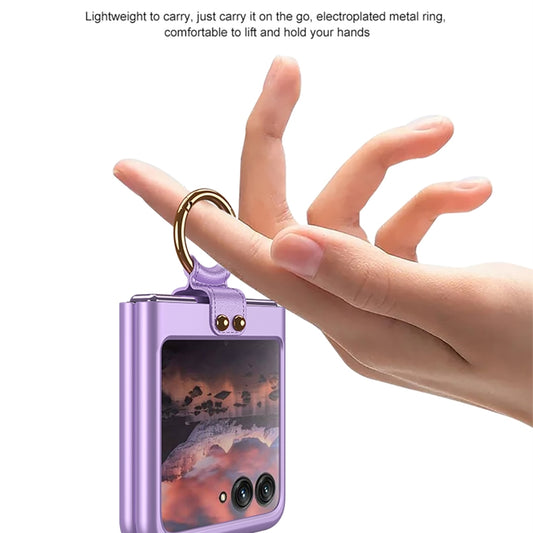 For Motorola Razr 40 Ultra GKK Ultra-thin PC Ring Holder Phone Case(Pink) by GKK