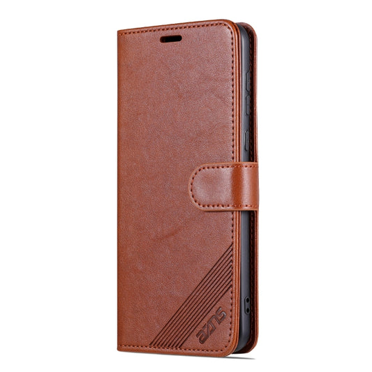 For Huawei Mate 60 Pro AZNS Sheepskin Texture Flip Leather Phone Case(Brown) by AZNS