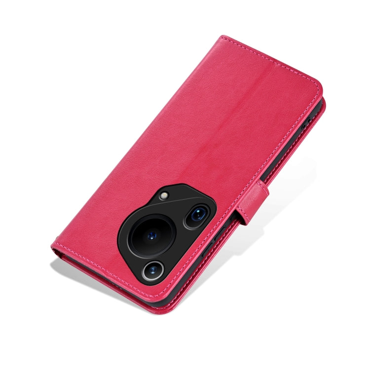 For Huawei Pura 70 Ultra AZNS Sheepskin Texture Flip Leather Phone Case(Red) by AZNS