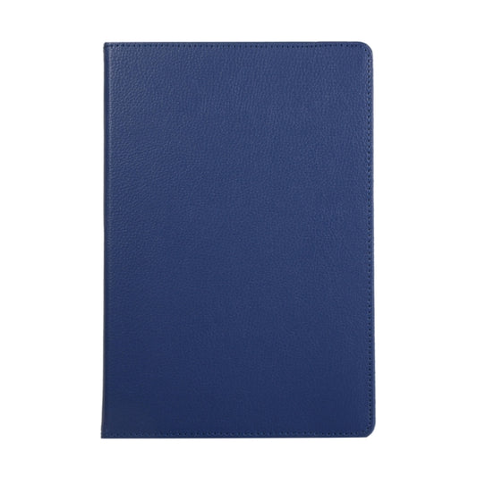 For Samsung Galaxy Tab S10 FE / S9 FE / S9 Litchi Texture 360 Degrees Rotation Holder Leather Tablet Case(Blue) by bashfashion