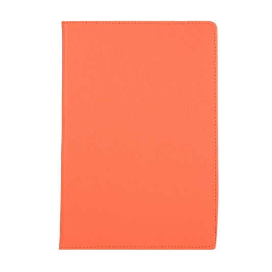 For Samsung Galaxy Tab S10 FE / S9 FE / S9 Litchi Texture 360 Degrees Rotation Holder Leather Tablet Case(Orange) by bashfashion