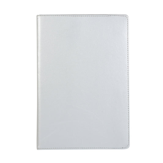 For Samsung Galaxy Tab S9+ / Tab S10+ Litchi Texture 360 Degrees Rotation Holder Leather Tablet Case(Silver) by bashfashion