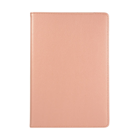 For Samsung Galaxy Tab S9 Ultra Litchi Texture 360 Degrees Rotation Holder Leather Tablet Case(Rose Gold) by bashfashion