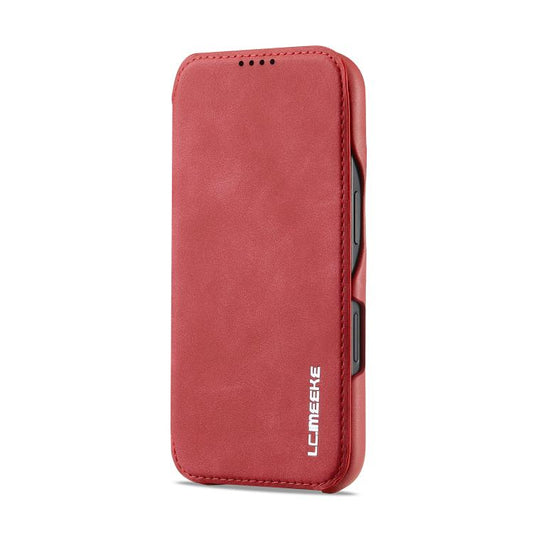 For iPhone 17 LC.IMEEKE Hon Ancient Series Flip Leather Phone Case(Red) by LC.IMEEKE