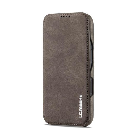 For iPhone 17 LC.IMEEKE Hon Ancient Series Flip Leather Phone Case(Coffee) by LC.IMEEKE