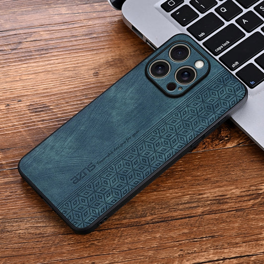 For iPhone 16 Pro AZNS 3D Embossed Skin Feel Phone Case(Dark Green) by AZNS