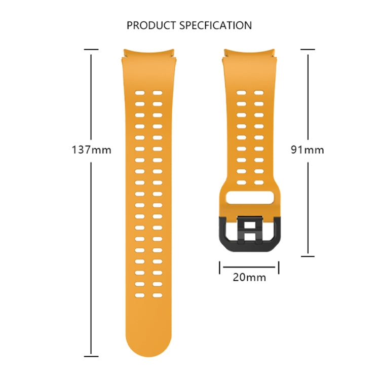 For Samsung Galaxy Watch 6 Double-row Hole Solid Color Silicone Watch Band(Pink) by bashfashion