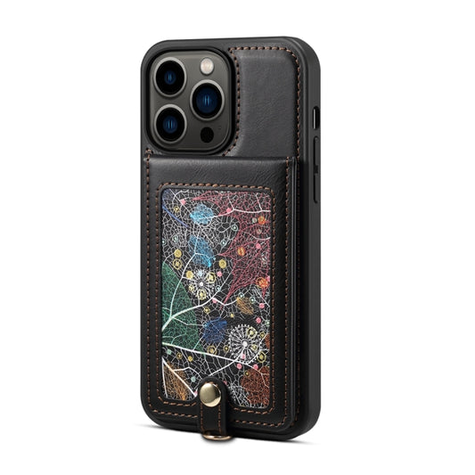 For iPhone 15 Plus ESEBLE Star Series Lanyard Holder Card Slot Phone Case(Black) by ESEBLE