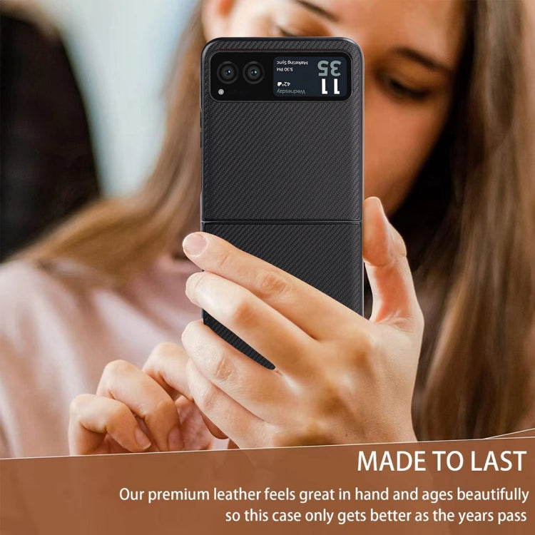 For Motorola Razr 40 ViLi TC Series Kevlar Carbon Fiber Texture Phone Case(Black) by ViLi