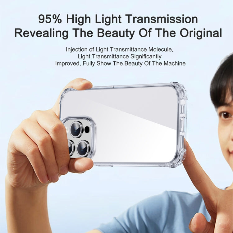 For iPhone 15 iPAKY Crystal Clear Series Shockproof PC + TPU Protective Phone Case(Transparent) by iPAKY