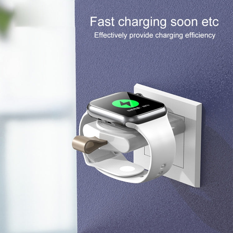 For Apple Watch Series USB Port Portable Magnetic Wireless Charger(Black) by bashfashion