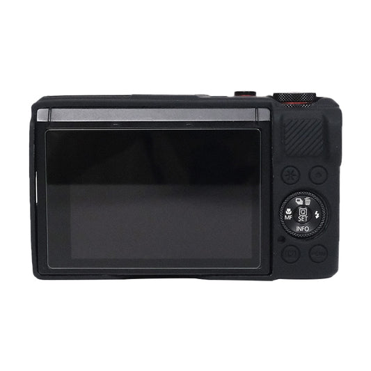 For Canon PowerShot G7 X Mark III / G7X3 Soft Silicone Protective Case with Lens Cover(Black) by bashfashion