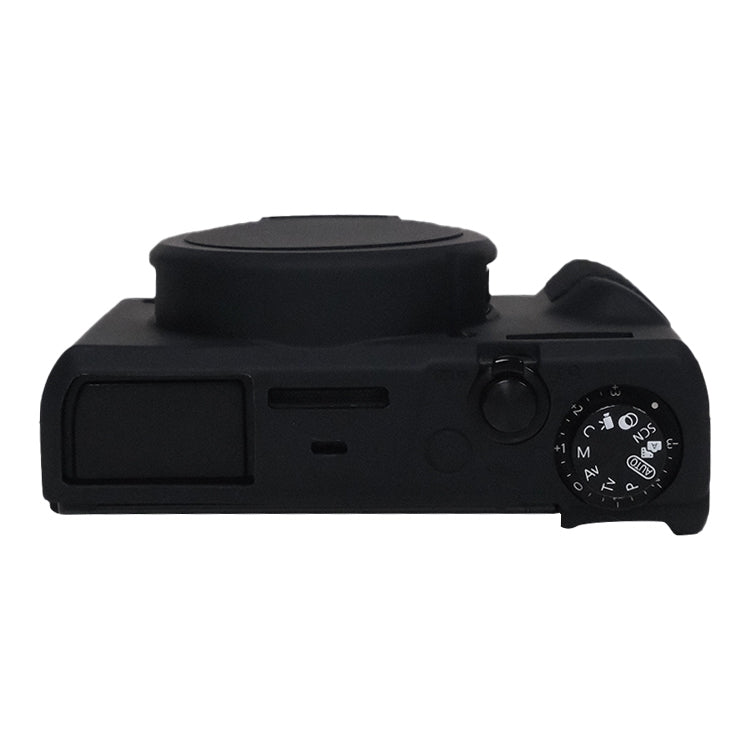 For Canon PowerShot G7 X Mark III / G7X3 Soft Silicone Protective Case with Lens Cover(Black) by bashfashion