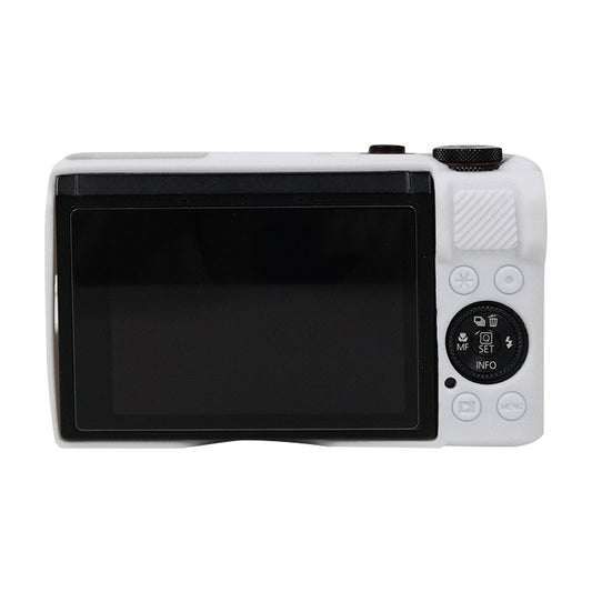 For Canon PowerShot G7 X Mark III / G7X3 Soft Silicone Protective Case with Lens Cover(White) by bashfashion