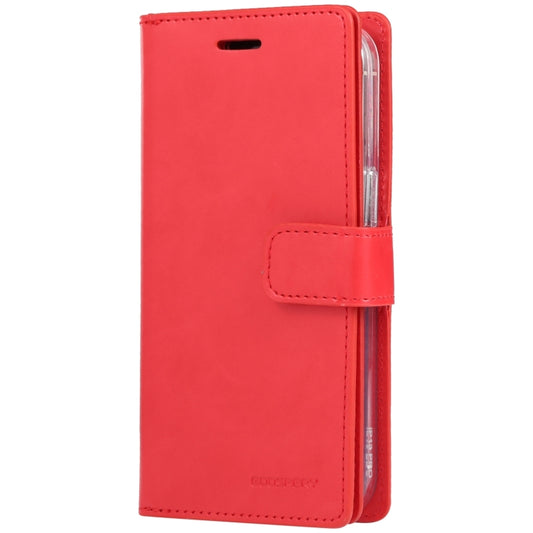 For iPhone 15 GOOSPERY MANSOOR DIARY 9 Card Slots Leather Phone Case(Red) by GOOSPERY