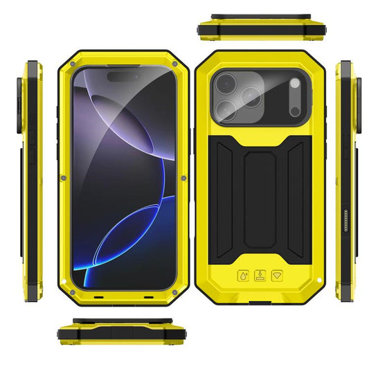 For iPhone 17 Pro Max R-JUST Sliding Camera IP54 Life Waterproof Holder Phone Case(Yellow) by R-JUST